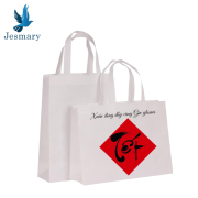 TÚI VẢI KHÔNG DỆT MÀU TRẮNG BIẾU TẾT IN LOGO THEO YÊU CẦU